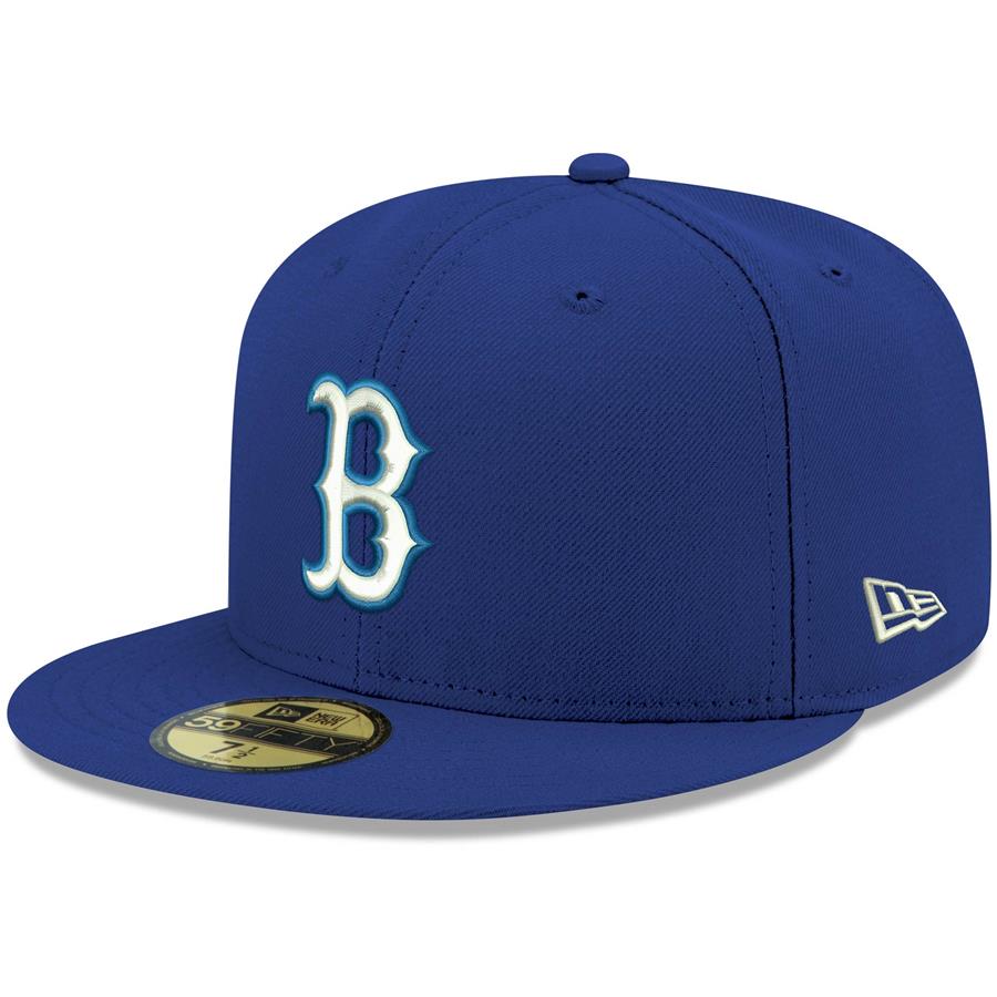 Boston Red Sox New Era Logo White 59FIFTY Fitted Hat - Royal