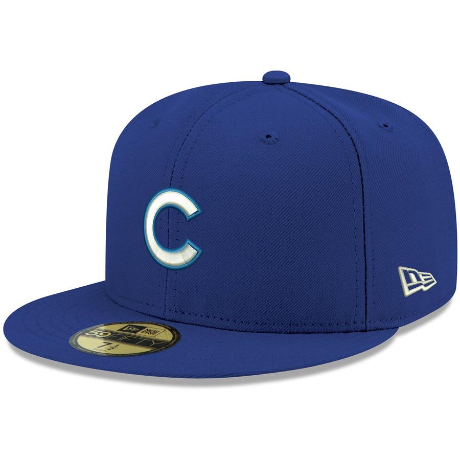 Chicago Cubs New Era Logo White 59FIFTY Fitted Hat - Royal