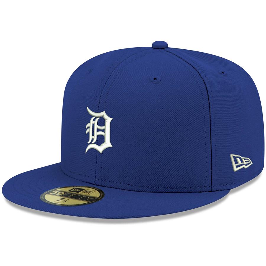 Detroit Tigers New Era Logo White 59FIFTY Fitted Hat - Royal