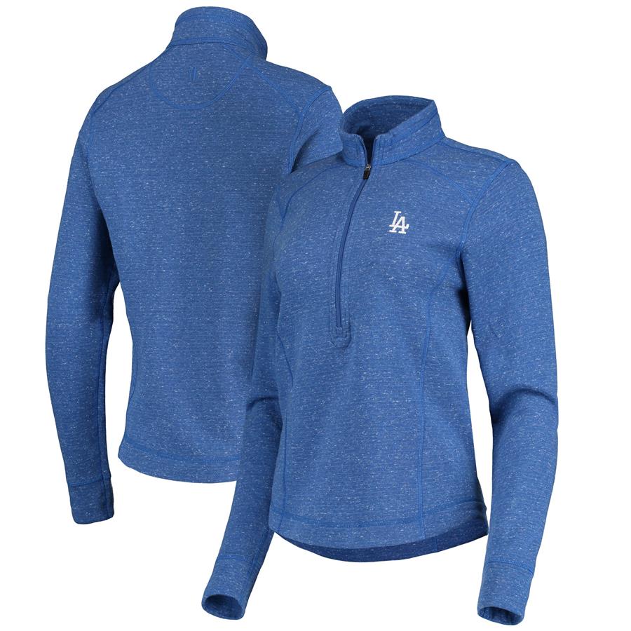 Los Angeles Dodgers johnnie-O Women's Kennedy Slub Quarter-Zip Sweatshirt - Royal