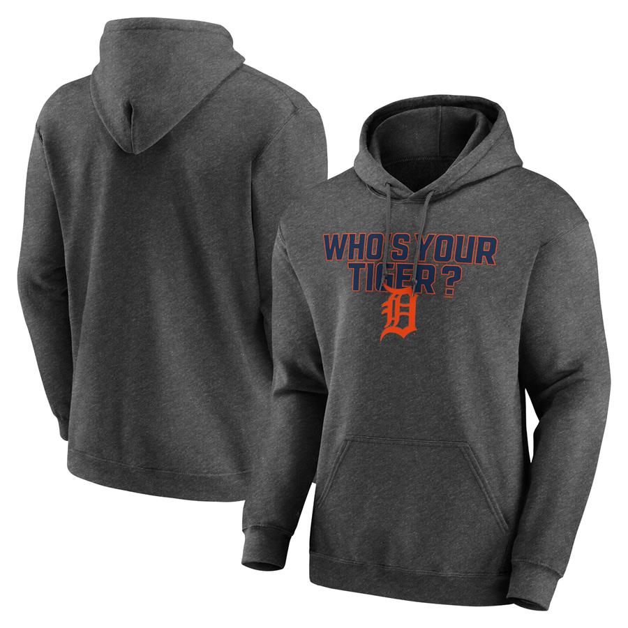 Detroit Tigers Victory Earned Pullover Hoodie - Heathered Charcoal