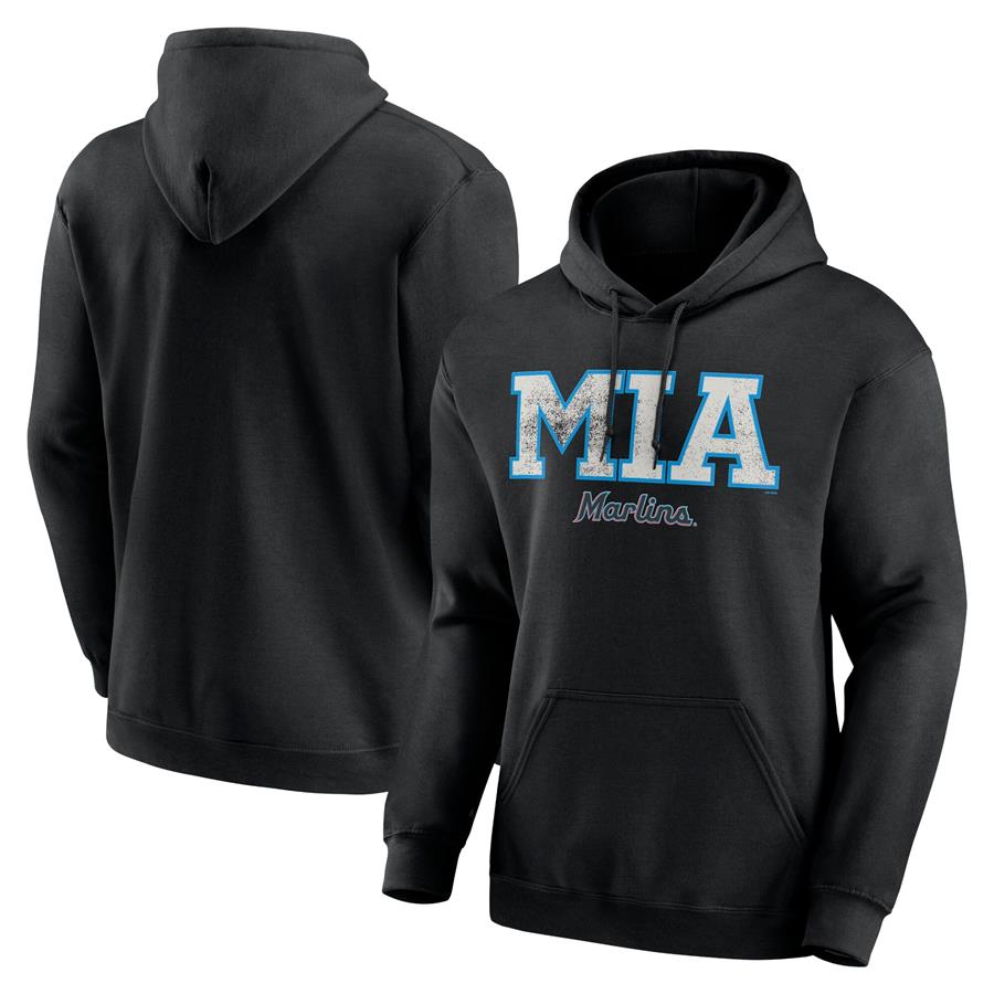 Miami Marlins Scoreboard Pullover Hoodie - Black