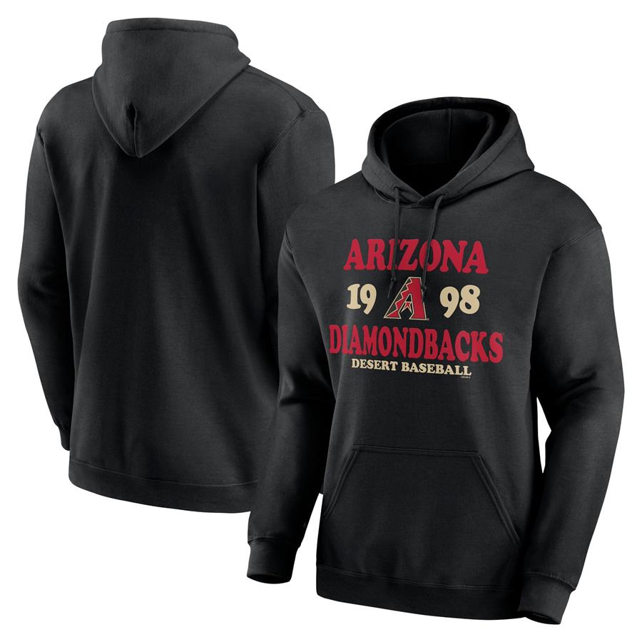 Arizona Diamondbacks Fanatics Branded Fierce Competitor Pullover Hoodie - Black
