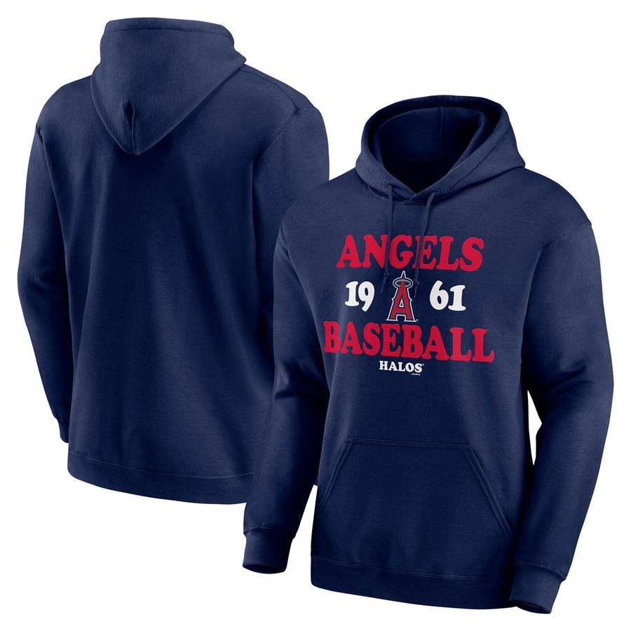 Los Angeles Angels Fanatics Branded Fierce Competitor Pullover Hoodie - Navy