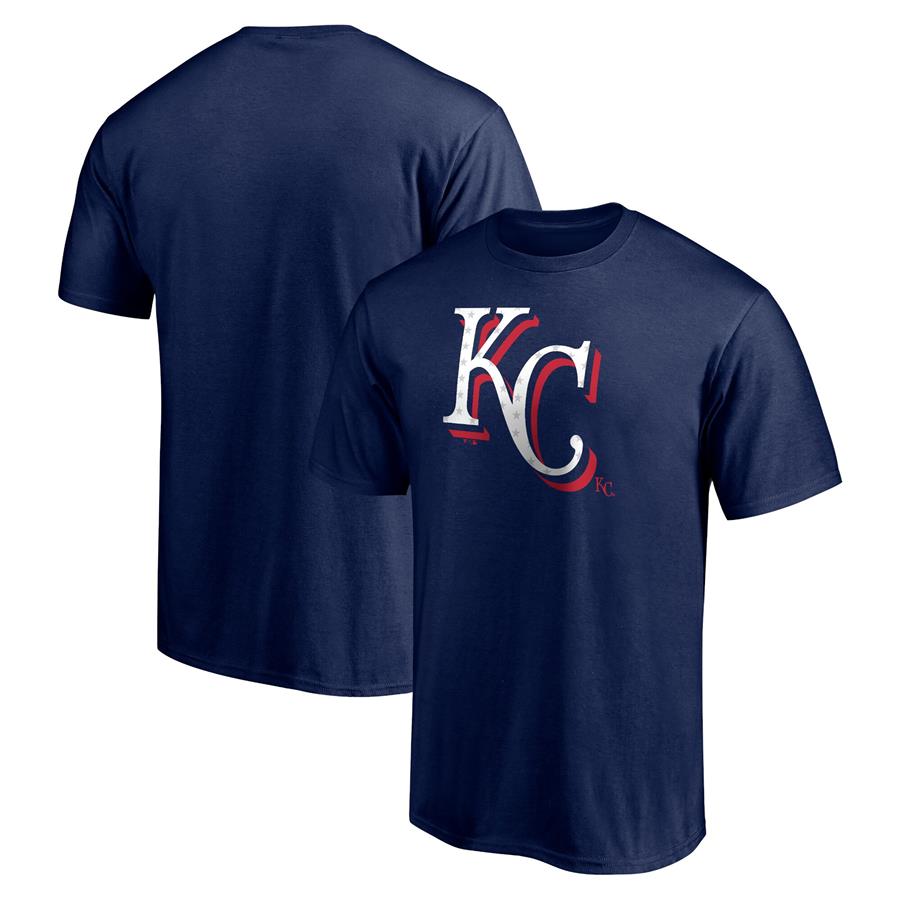Kansas City Royals Fanatics Branded Red White and Team T-Shirt - Navy