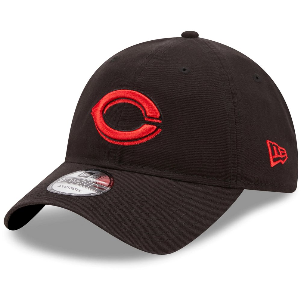 Cincinnati Reds New Era Logo Core Classic 9TWENTY Adjustable Hat - Black