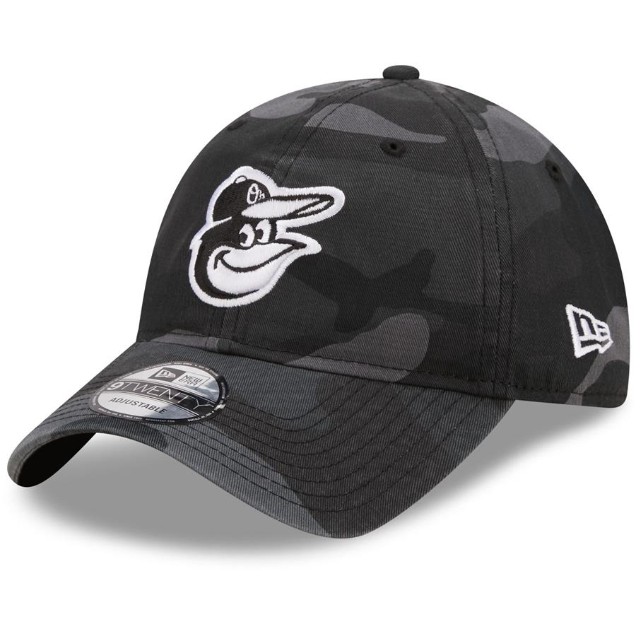 Baltimore Orioles New Era Midnight Camo Core Classic 9TWENTY Adjustable Hat - Graphite