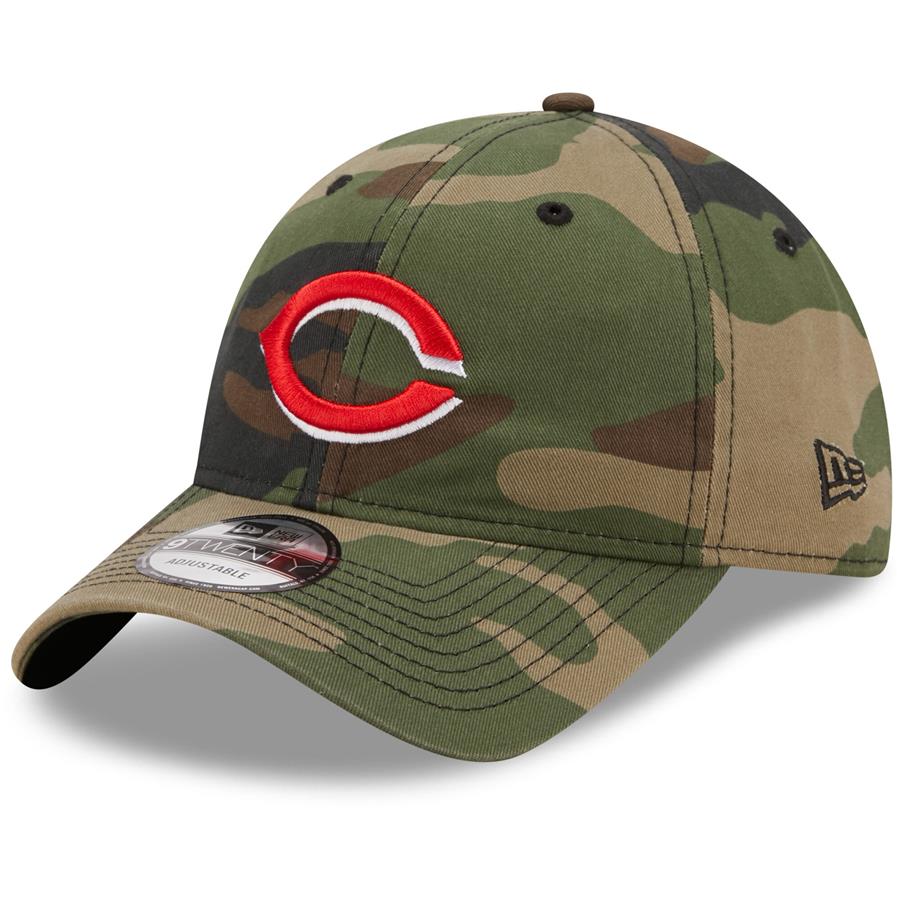 Cincinnati Reds New Era Woodland Core Classic 9TWENTY Adjustable Hat - Camo