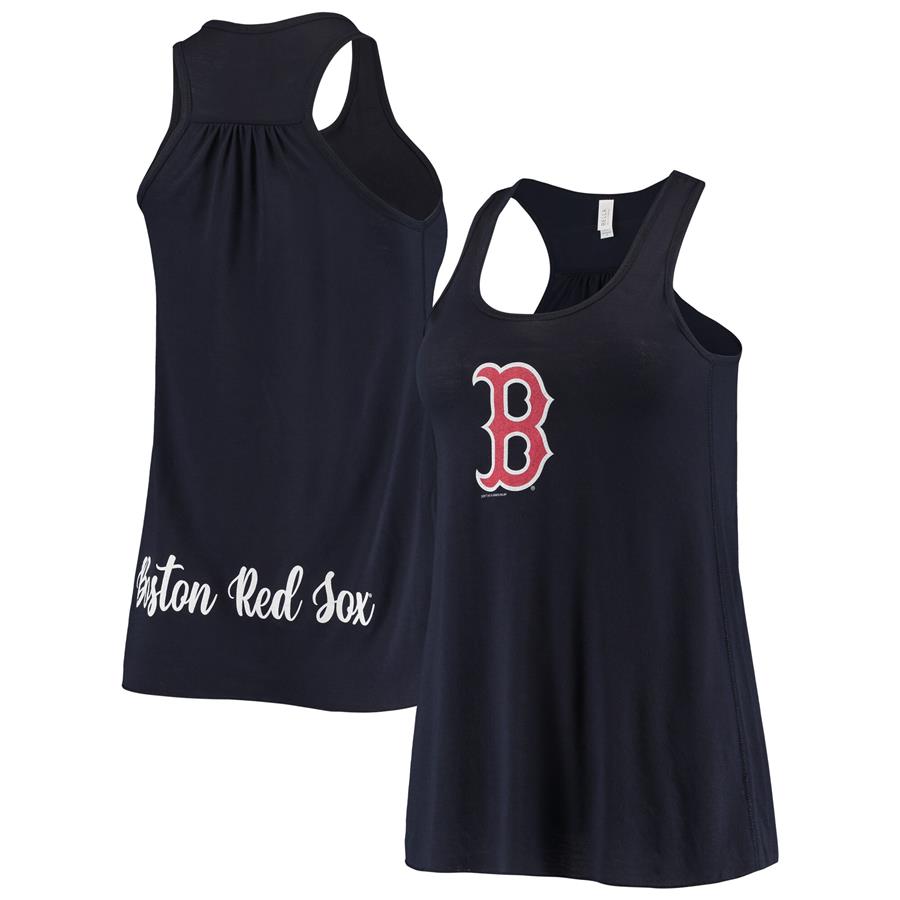 Boston Red Sox Soft as a Grape Women's Front & Back Tank Top - Navy