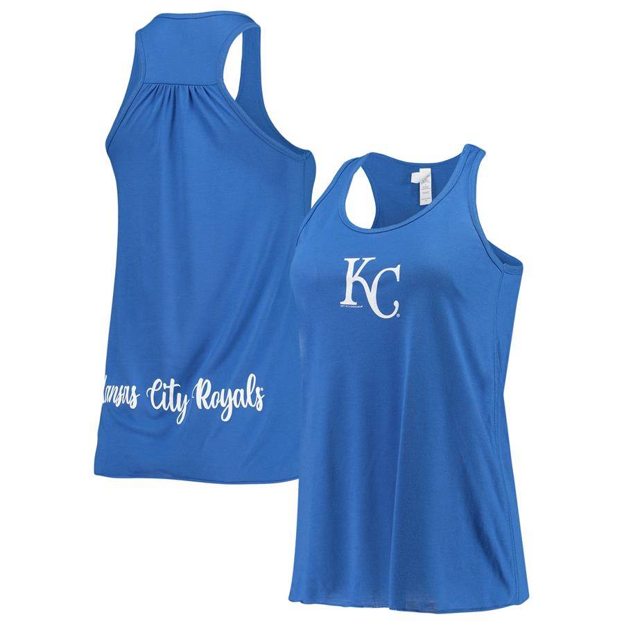 Kansas City Royals Soft as a Grape Women's Front & Back Tank Top - Royal