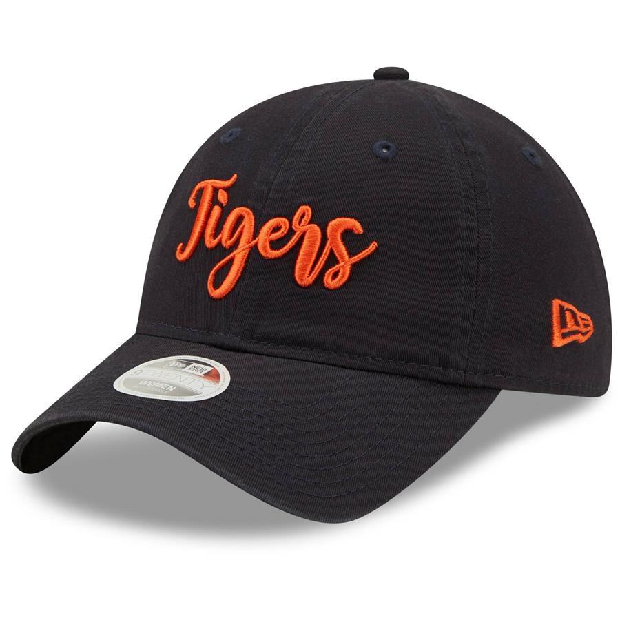 Detroit Tigers New Era Women's Team Script 9TWENTY Adjustable Hat - Navy