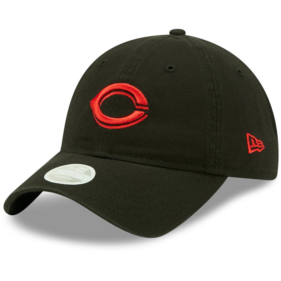 Cincinnati Reds New Era Women's Core Classic 9TWENTY Adjustable Hat - Black