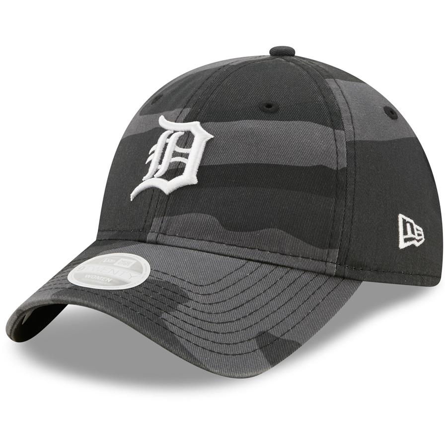 Detroit Tigers New Era Women's Midnight Camo Core Classic 9TWENTY Adjustable Hat - Graphite