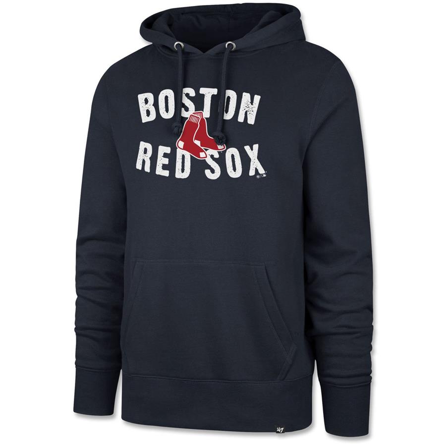 Boston Red Sox '47 Cross Check Pullover Hoodie - Navy