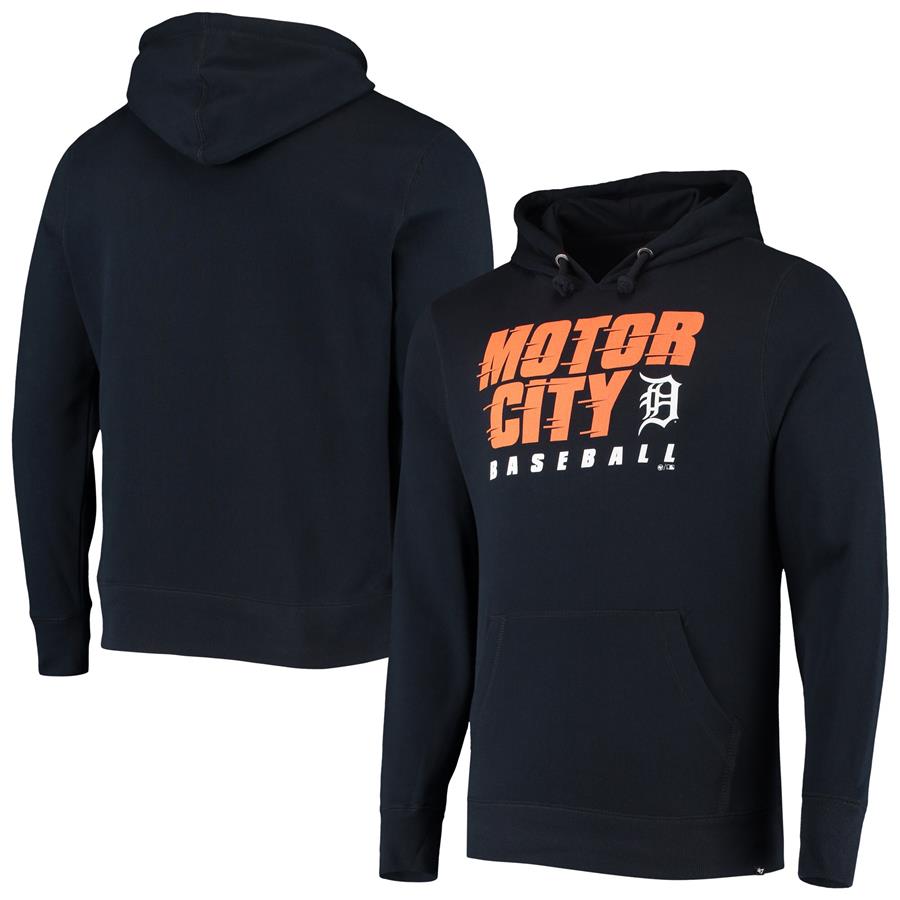 Detroit Tigers '47 Local Headline Pullover Hoodie - Navy