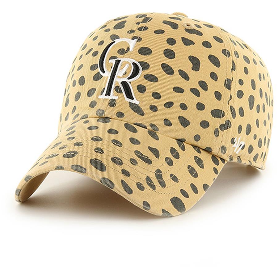 Colorado Rockies '47 Women's Cheetah Clean Up Adjustable Hat - Tan