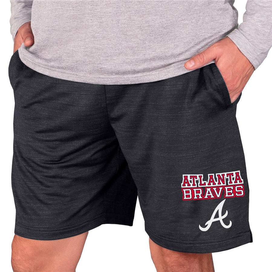 Atlanta Braves Concepts Sport Bullseye Knit Jam Shorts - Charcoal