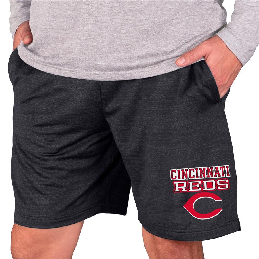 Cincinnati Reds Concepts Sport Bullseye Knit Jam Shorts - Charcoal