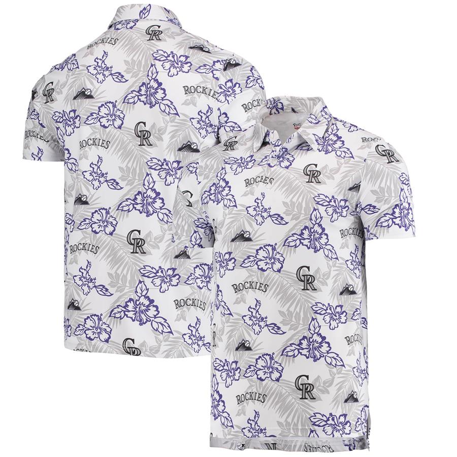Colorado Rockies Reyn Spooner Performance Polo - White