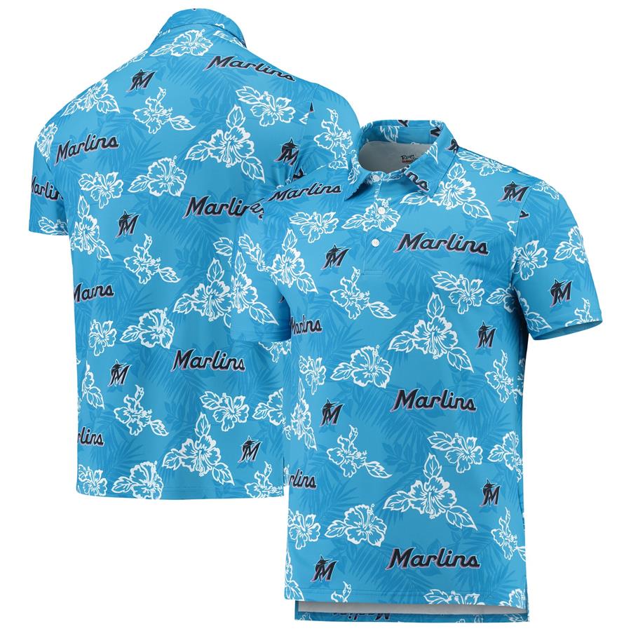 Miami Marlins Reyn Spooner Performance Polo - Blue