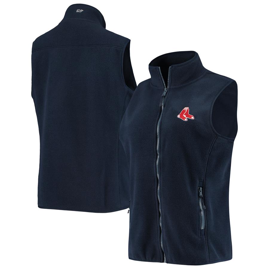 Boston Red Sox Vineyard Vines Women's Harbor Full-Zip Vest - Navy