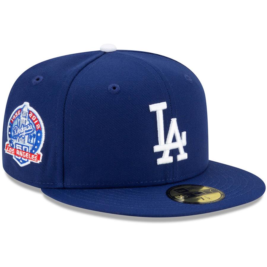Los Angeles Dodgers New Era Floral Under Visor Authentic Collection 60th Anniversary Replica 59FIFTY Fitted Hat - Royal