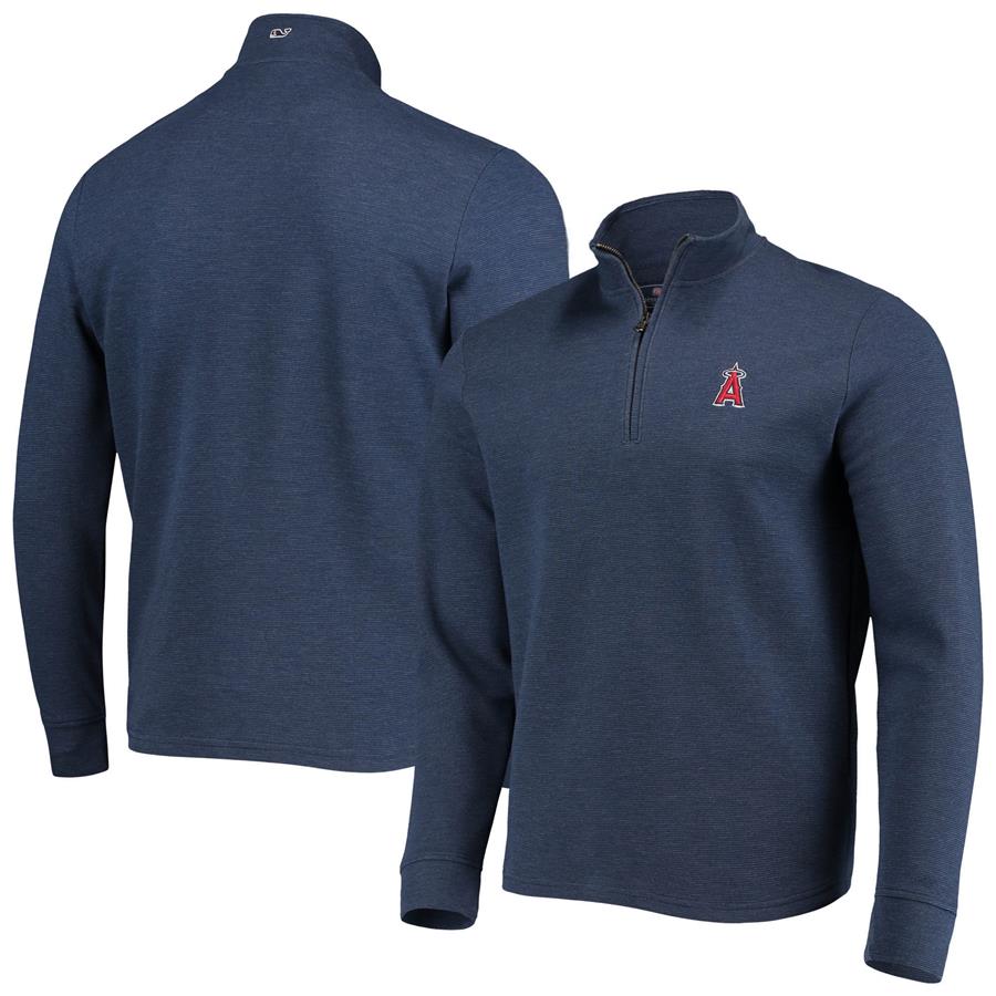 Los Angeles Angels Vineyard Vines Saltwater Quarter-Zip Jacket - Navy