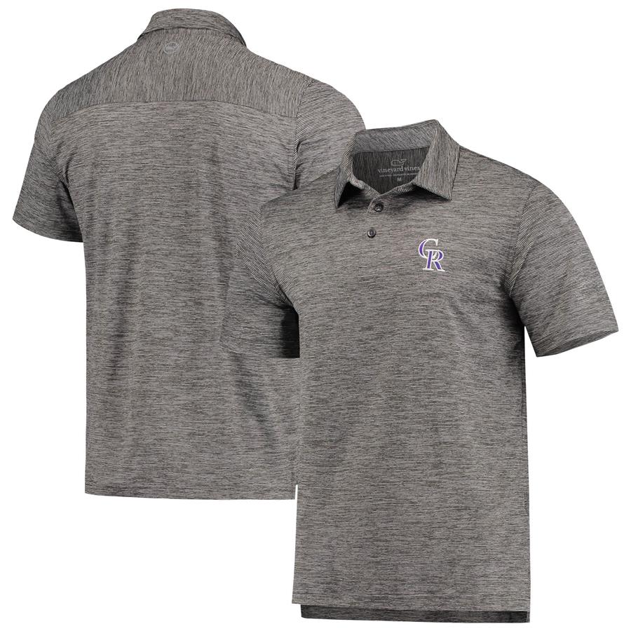Colorado Rockies Vineyard Vines Destin Polo - Charcoal