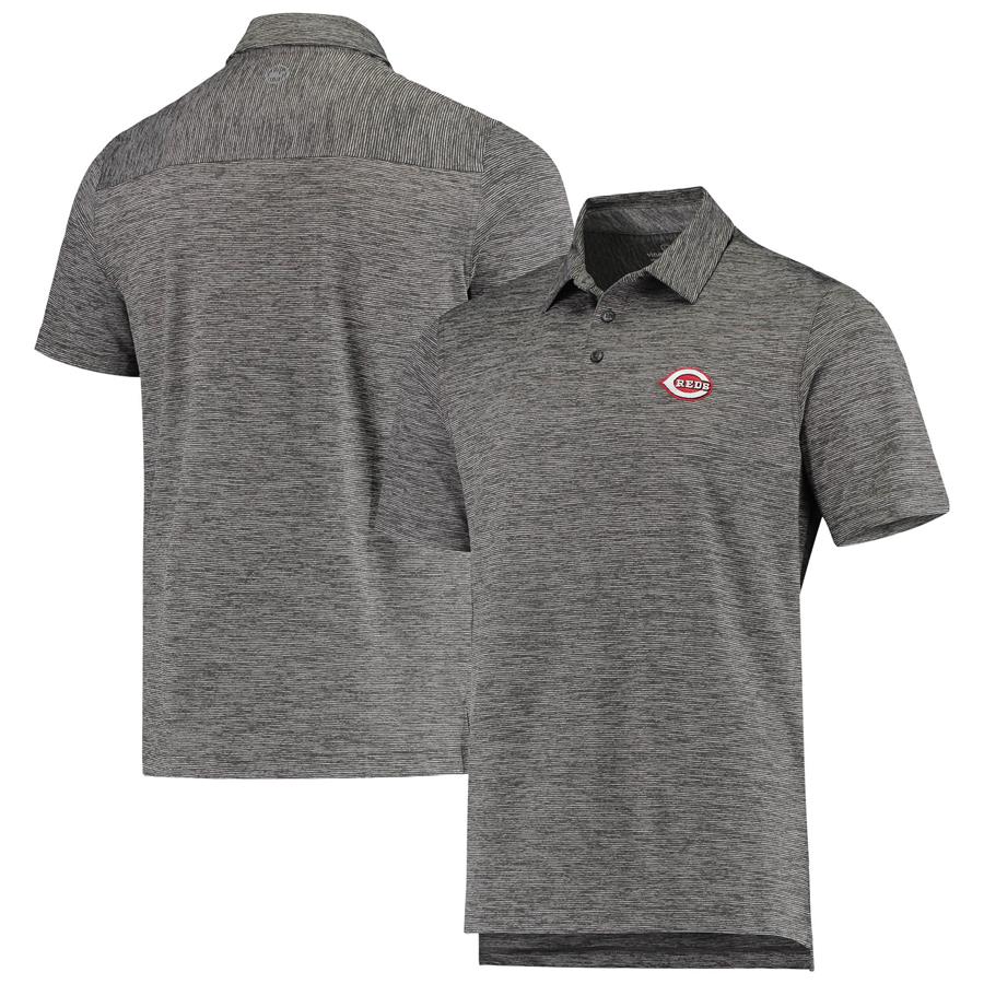 Cincinnati Reds Vineyard Vines Destin Polo - Charcoal