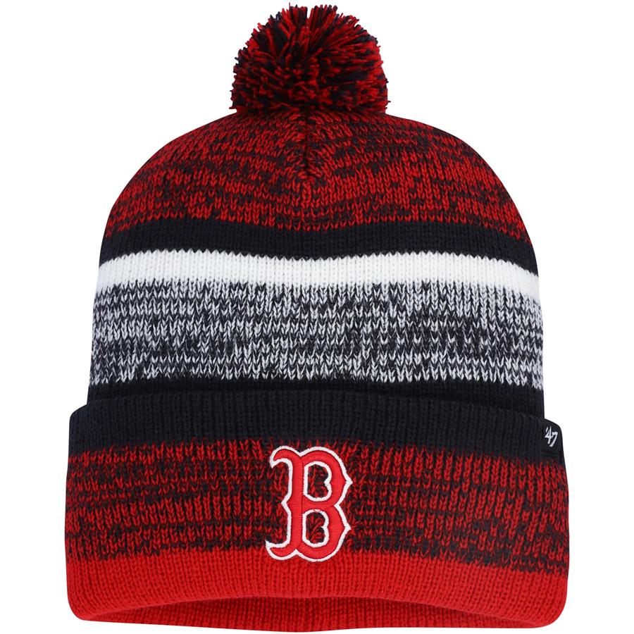 Boston Red Sox '47 Northward Cuffed Knit Hat with Pom - Navy