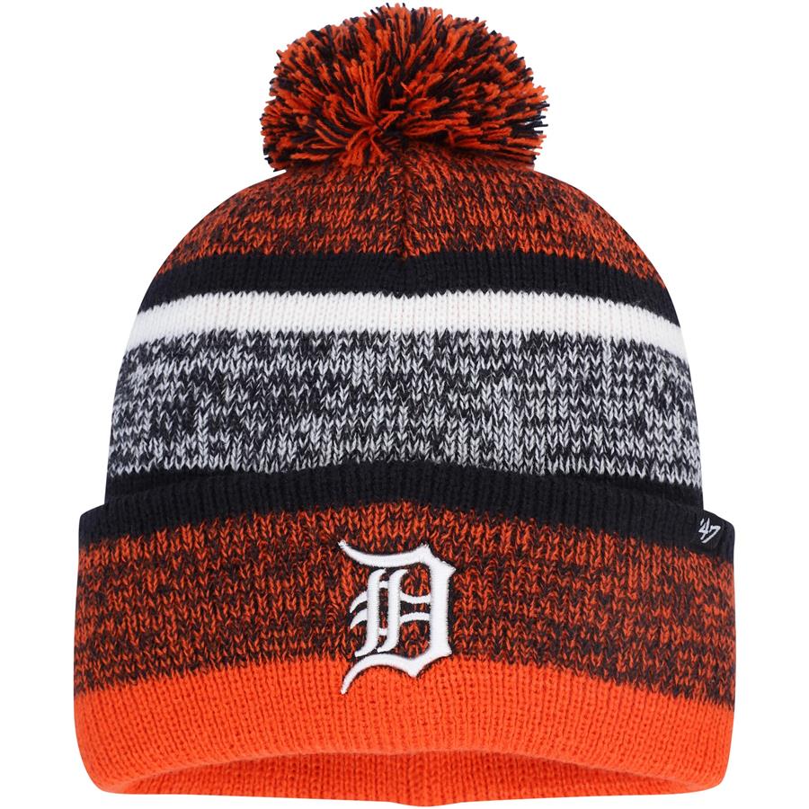 Detroit Tigers '47 Northward Cuffed Knit Hat with Pom - Navy