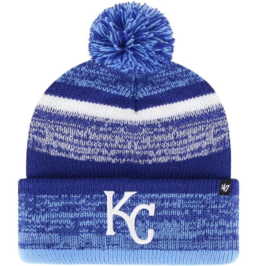 Kansas City Royals '47 Northward Cuffed Knit Hat with Pom - Royal