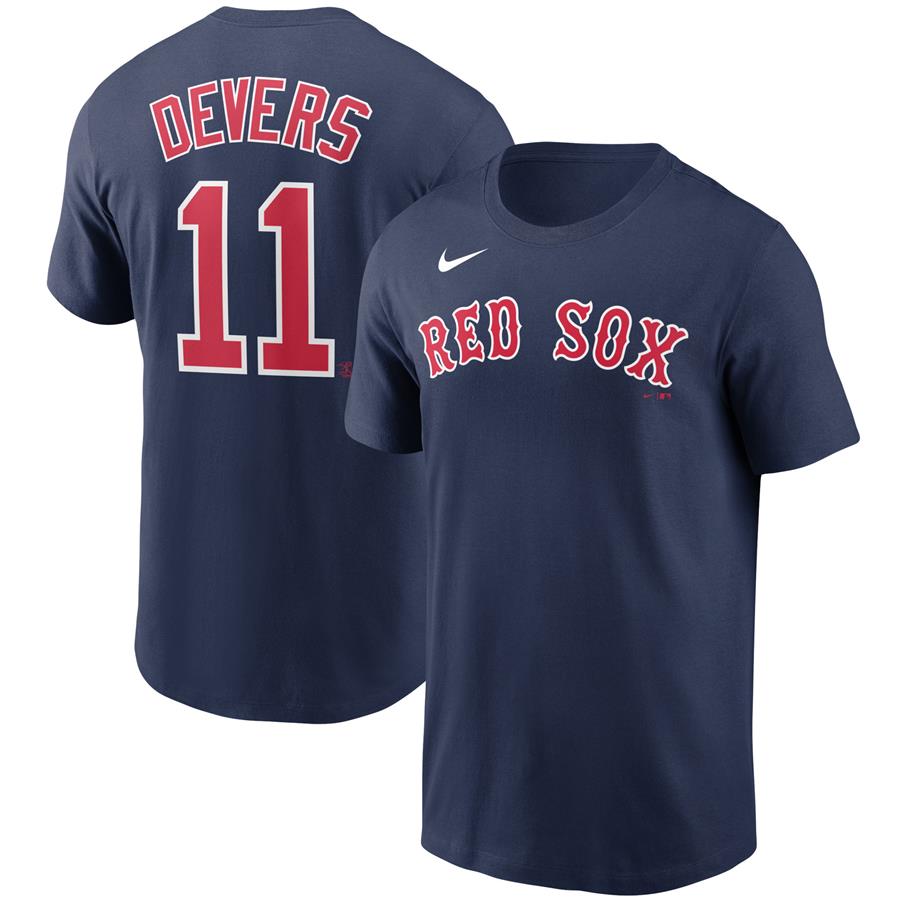 Rafael Devers Boston Red Sox Nike Name & Number T-Shirt - Navy