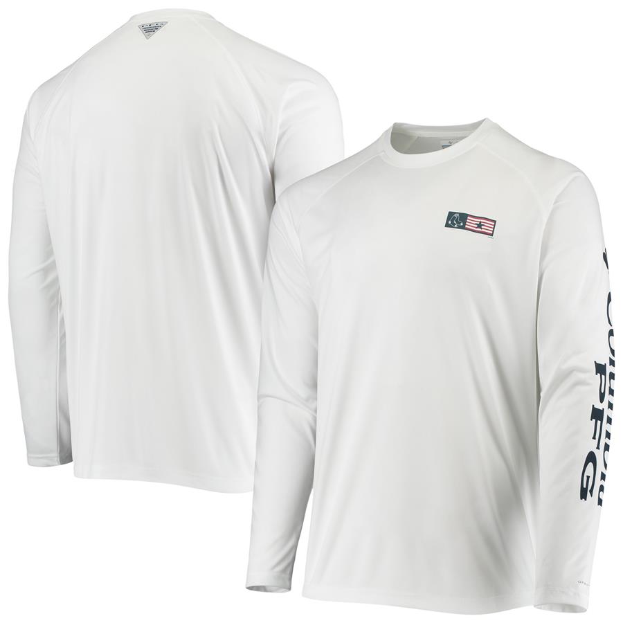 Boston Red Sox Columbia Americana Terminal Tackle Omni-Shade Raglan Long Sleeve T-Shirt - White