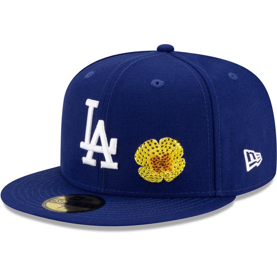 Los Angeles Dodgers New Era Crystal Icons Rhinestone 59FIFTY Fitted Hat - Royal
