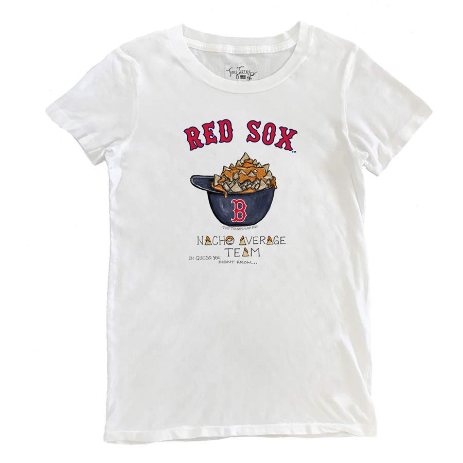 Boston Red Sox Tiny Turnip Women's Nacho Helmet T-Shirt - White