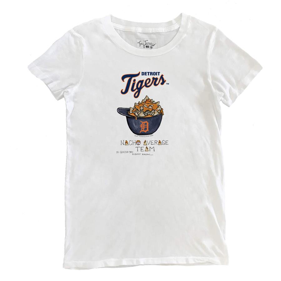 Detroit Tigers Tiny Turnip Women's Nacho Helmet T-Shirt - White