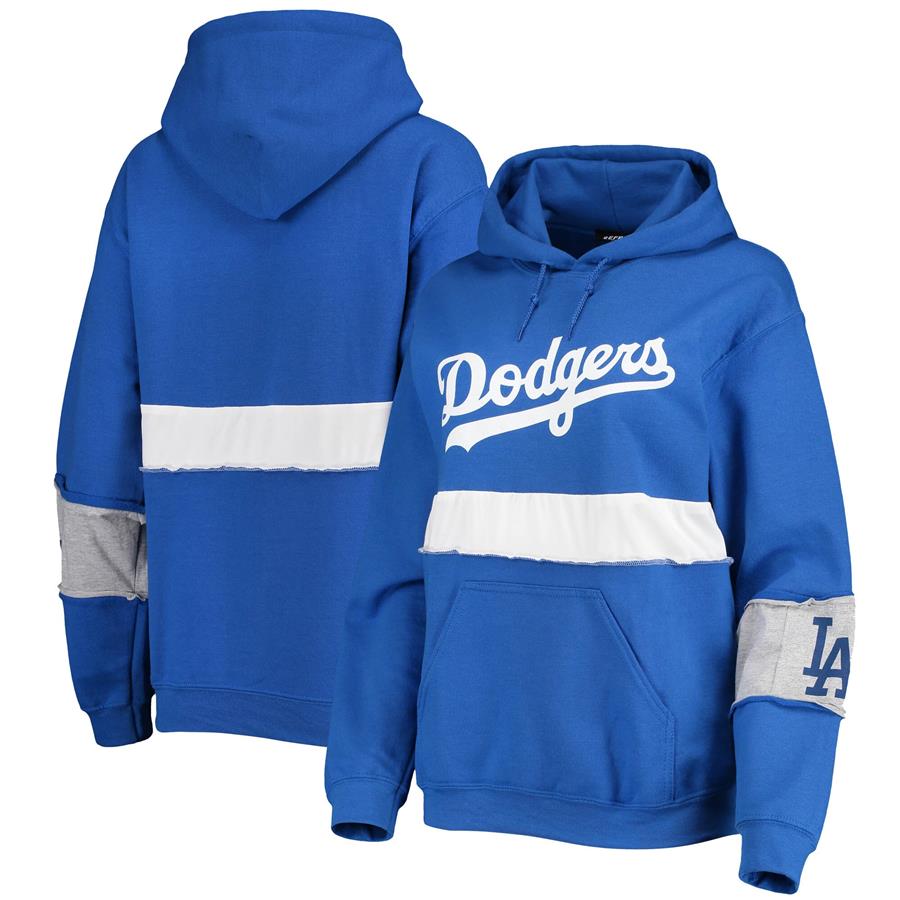 Los Angeles Dodgers Refried Apparel Women's Sustainable Pullover Hoodie - Royal