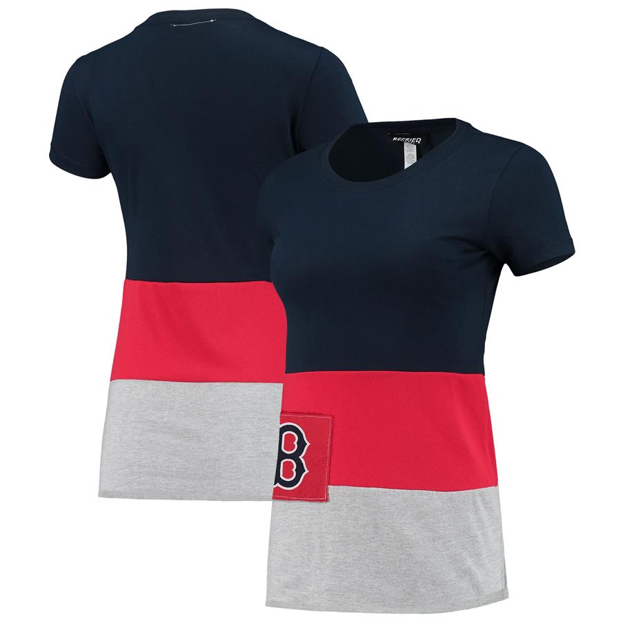 Boston Red Sox Refried Apparel Women's Sustainable Fitted T-Shirt - Navy