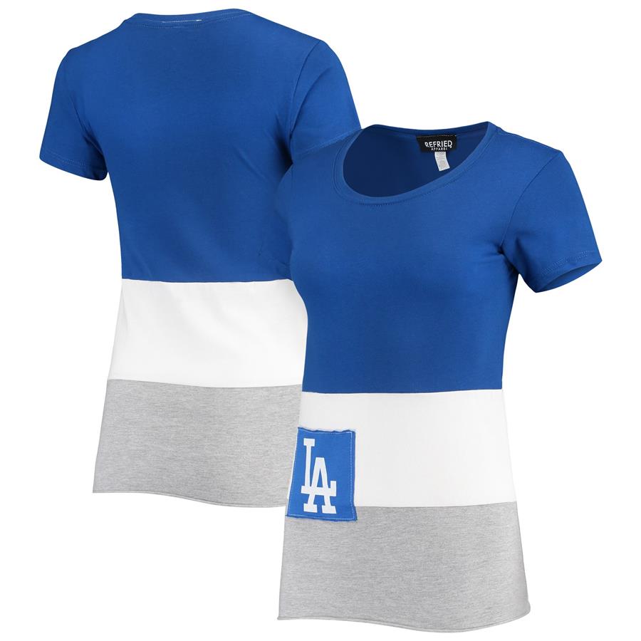 Los Angeles Dodgers Refried Apparel Women's Sustainable Fitted T-Shirt - Royal