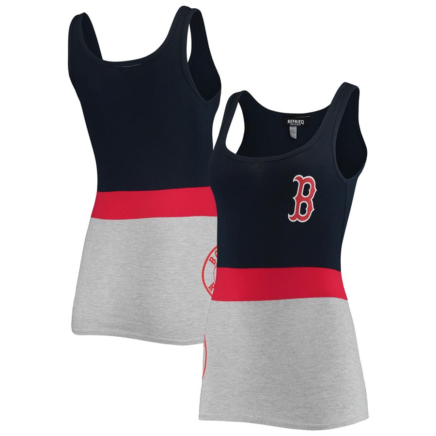 Boston Red Sox Refried Apparel Women's Sustainable Tri-Blend Tank Top - Navy