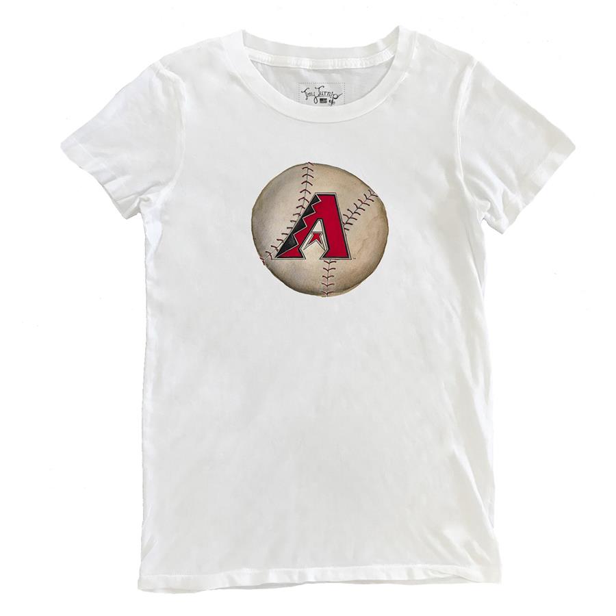 Arizona Diamondbacks Tiny Turnip Women's Stitched Baseball T-Shirt - White
