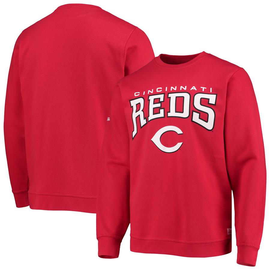 Cincinnati Reds Stitches Team Pullover Sweatshirt - Red