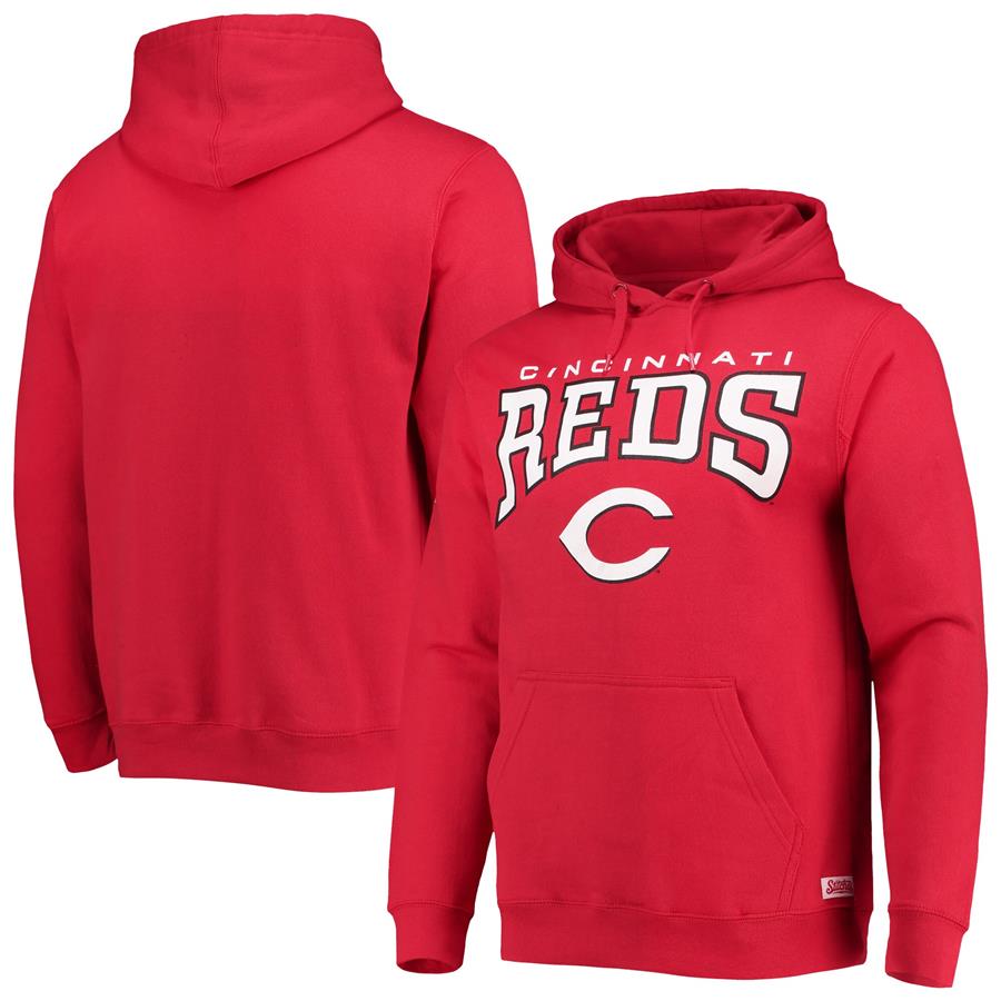 Cincinnati Reds Stitches Pullover Hoodie - Red