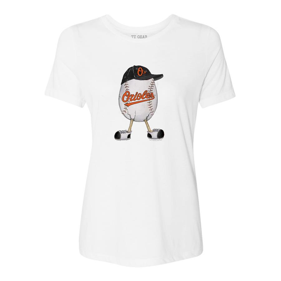 Baltimore Orioles Tiny Turnip Women's The Egg T-Shirt - White