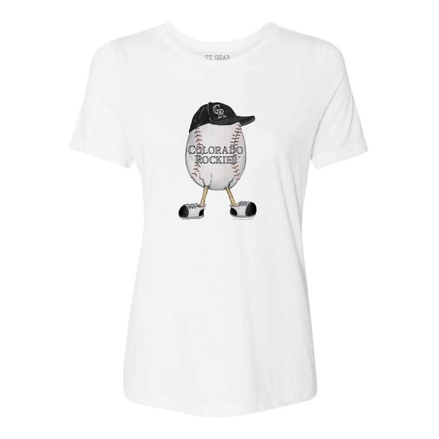 Colorado Rockies Tiny Turnip Women's The Egg T-Shirt - White