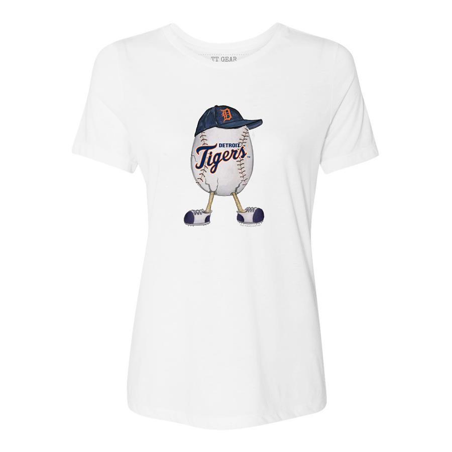 Detroit Tigers Tiny Turnip Women's The Egg T-Shirt - White