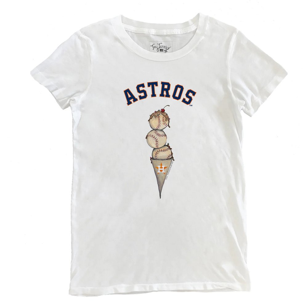 Женская футболка Houston Astros Tiny Turnip Triple Scoop (белый)