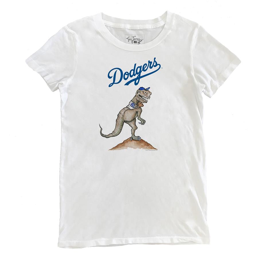 Los Angeles Dodgers Tiny Turnip Women's TT Rex T-Shirt - White