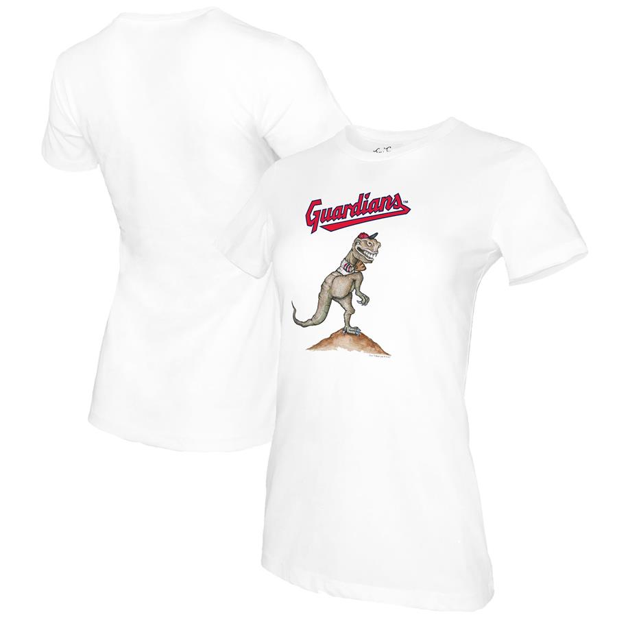 Cleveland Guardians Tiny Turnip Women's TT Rex T-Shirt - White